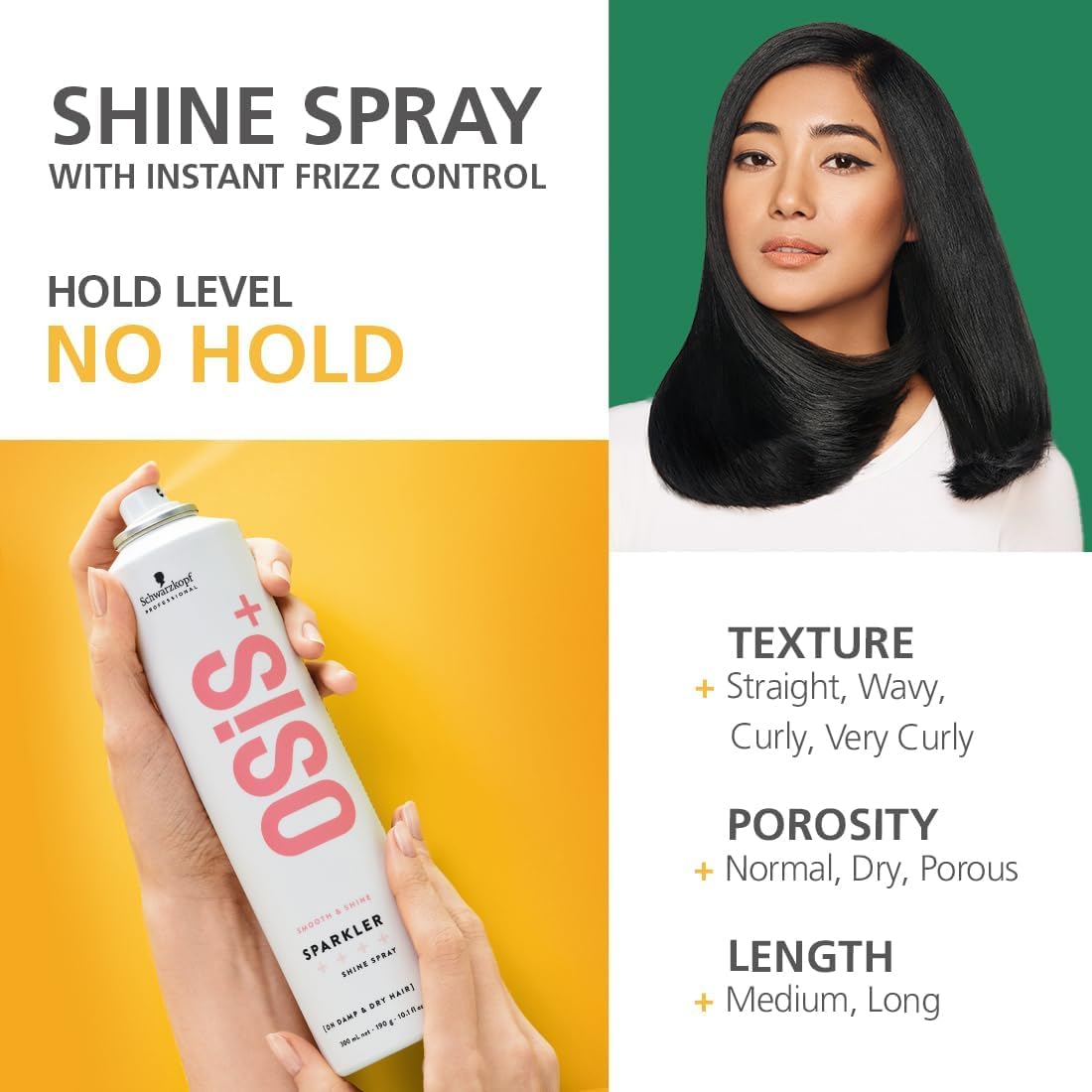 Schwarzkopf Osis+ Sparkler Shine Spray, 300ml (Exp 02/27)