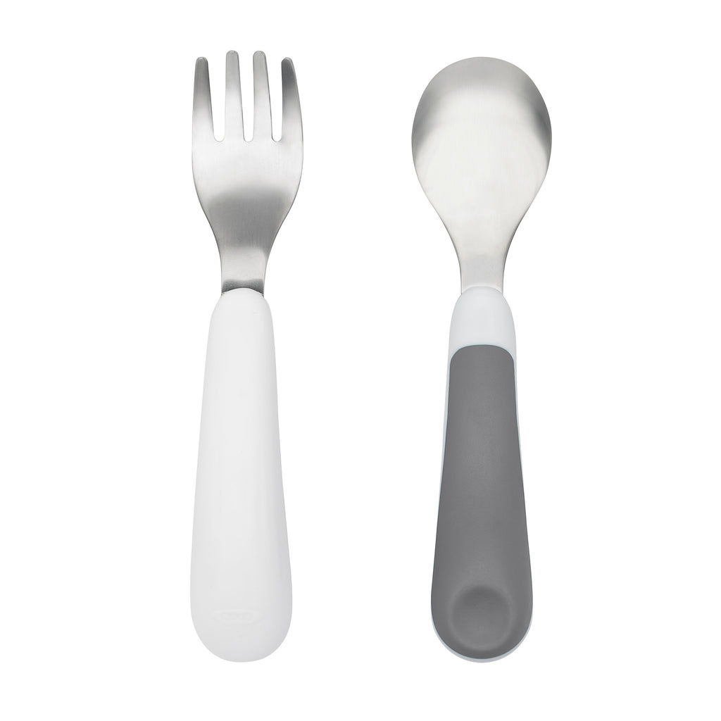 OXO Tot Fork & Spoon Set (6 Colours) - Pupsik Singapore