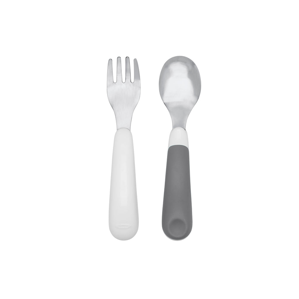 OXO Tot On-the-Go Fork and Spoon Set with Travel Case (7 Designs) - Pupsik Singapore