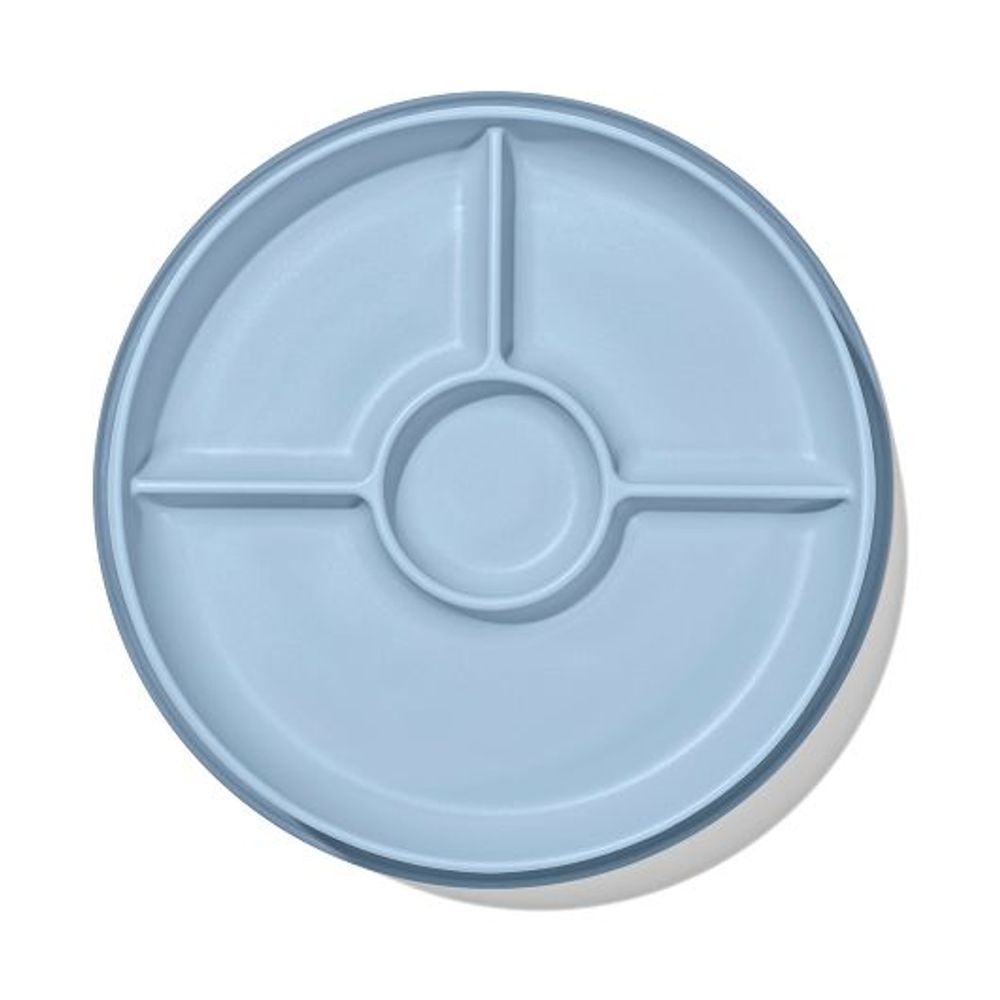 OXO Tot Stick & Stay Suction Divided Baby Plate (5 Colours) - Pupsik Singapore