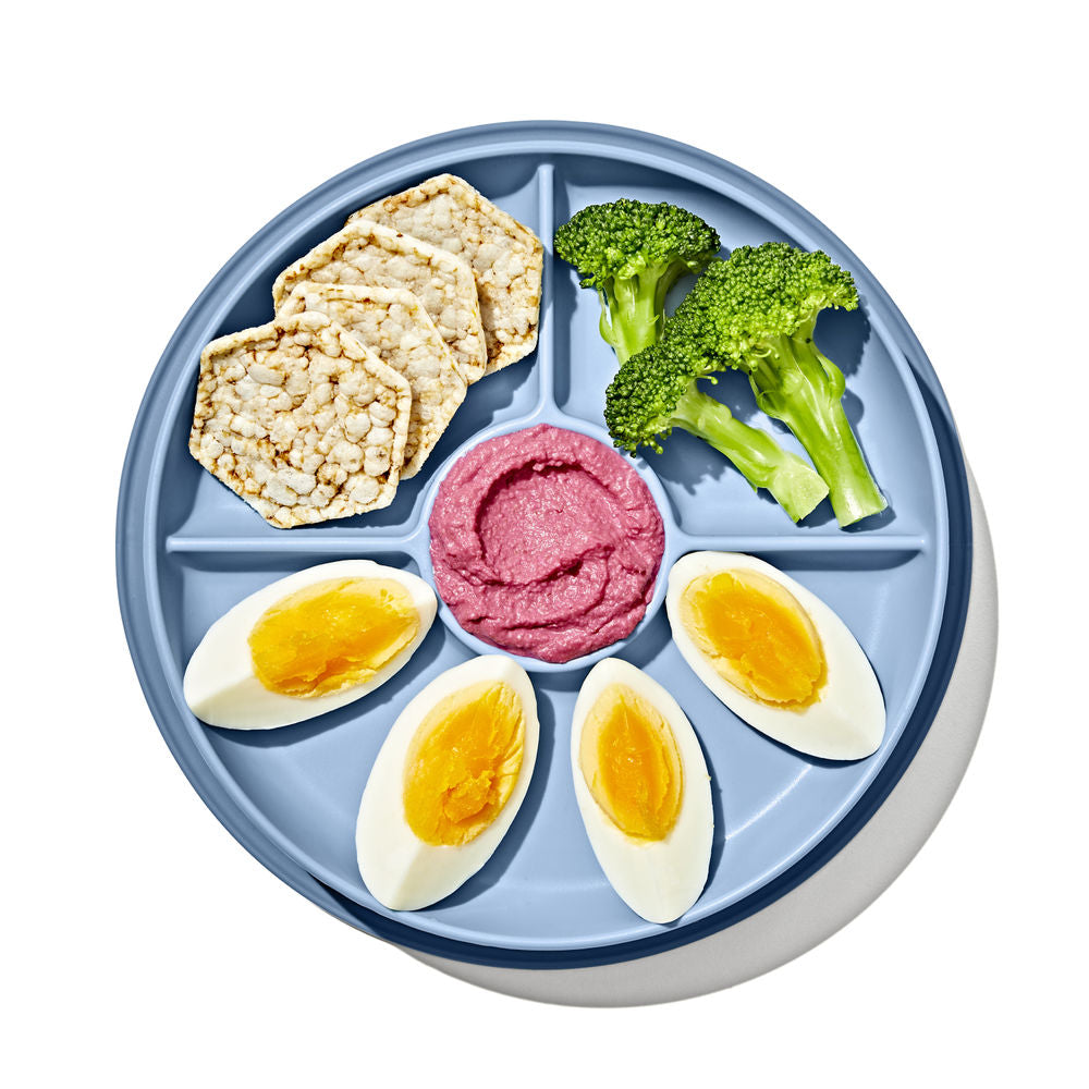 OXO Tot Stick & Stay Suction Divided Baby Plate (5 Colours) - Pupsik Singapore