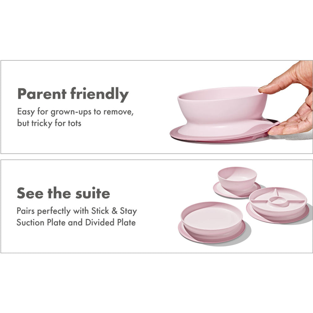 OXO Tot Stick & Stay Suction Baby Bowl (6 Colours) - Pupsik Singapore