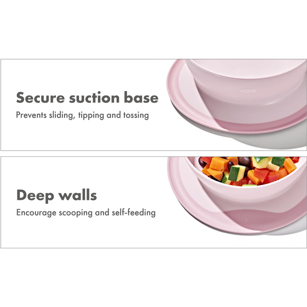 OXO Tot Stick & Stay Suction Baby Bowl (6 Colours) - Pupsik Singapore