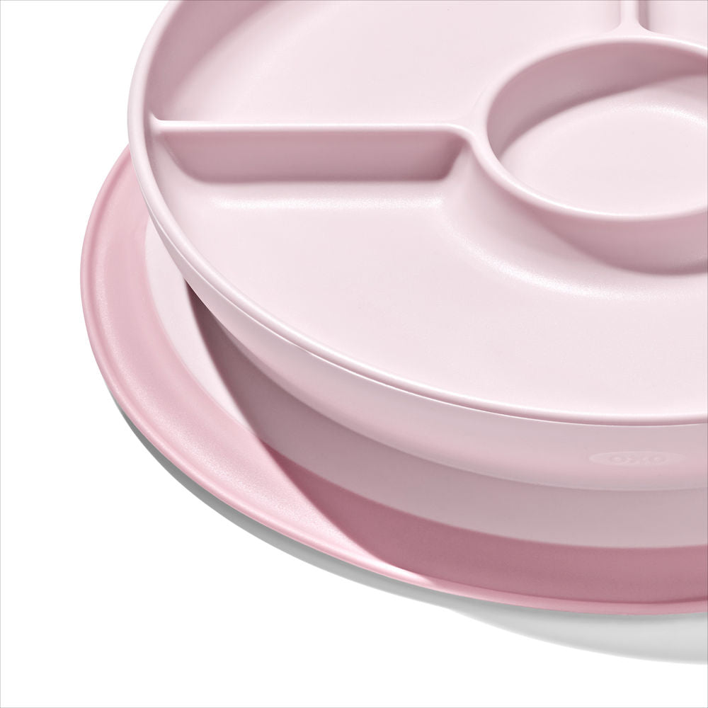 OXO Tot Stick & Stay Suction Divided Baby Plate (5 Colours) - Pupsik Singapore
