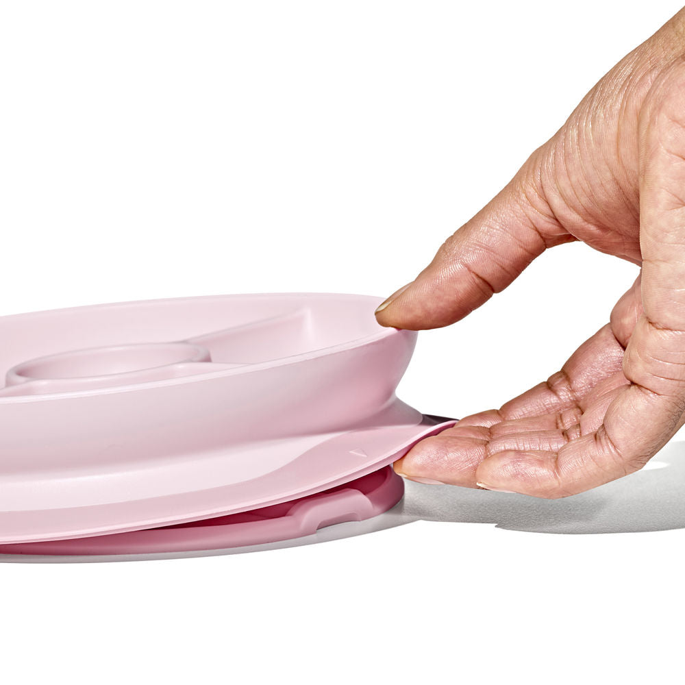OXO Tot Stick & Stay Suction Divided Baby Plate (5 Colours) - Pupsik Singapore