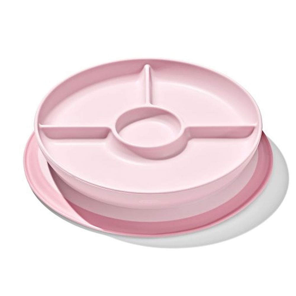 OXO Tot Stick & Stay Suction Divided Baby Plate (5 Colours) - Pupsik Singapore