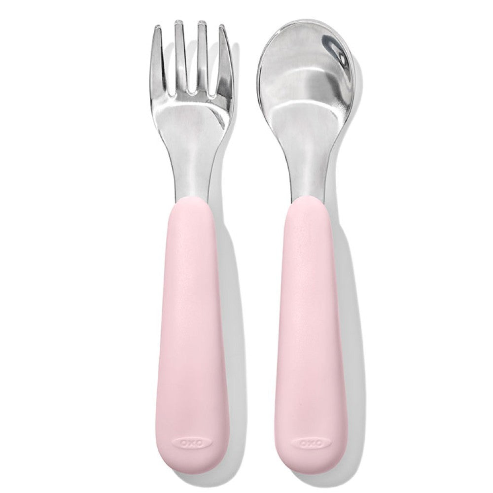 OXO Tot Fork & Spoon Set (6 Colours) - Pupsik Singapore