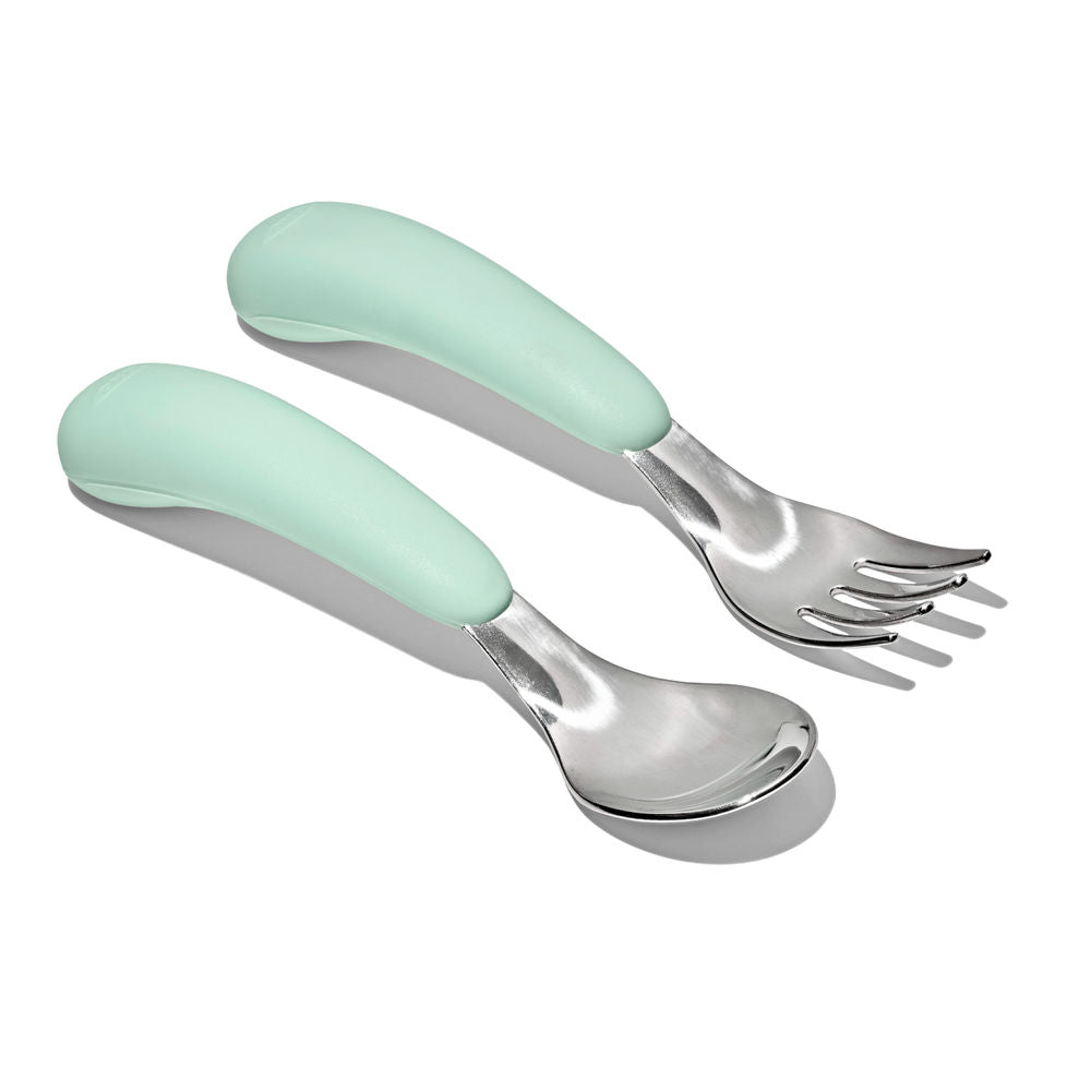OXO Tot On-the-Go Fork and Spoon Set with Travel Case (7 Designs) - Pupsik Singapore