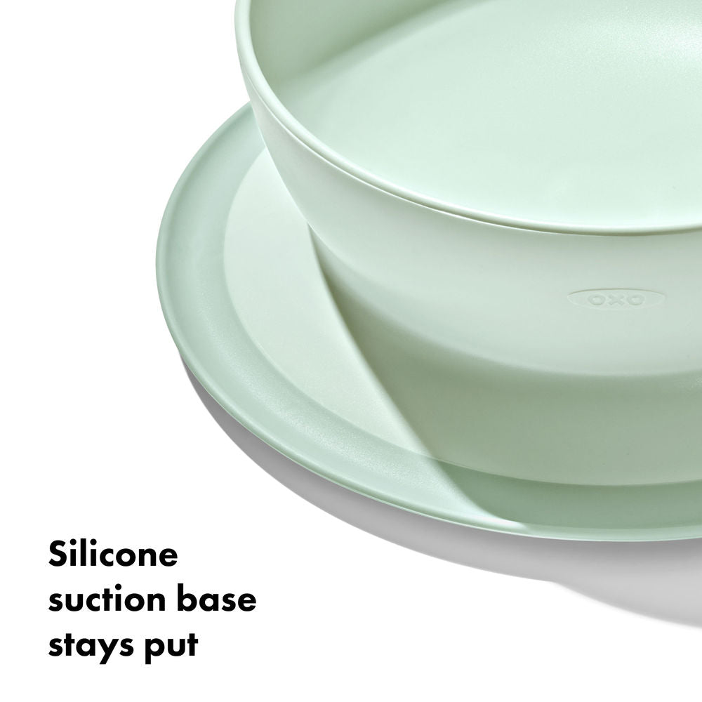 OXO Tot Stick & Stay Suction Baby Bowl (6 Colours) - Pupsik Singapore