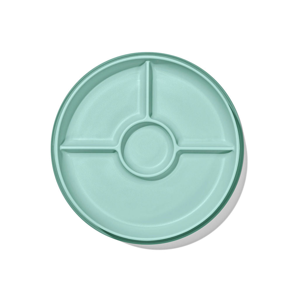 OXO Tot Stick & Stay Suction Divided Baby Plate (5 Colours) - Pupsik Singapore