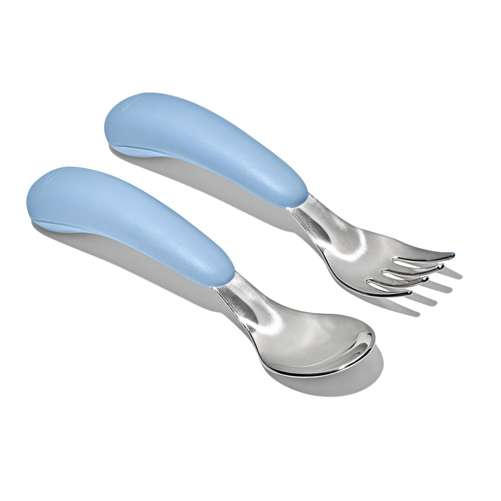 OXO Tot On-the-Go Fork and Spoon Set with Travel Case (7 Designs) - Pupsik Singapore