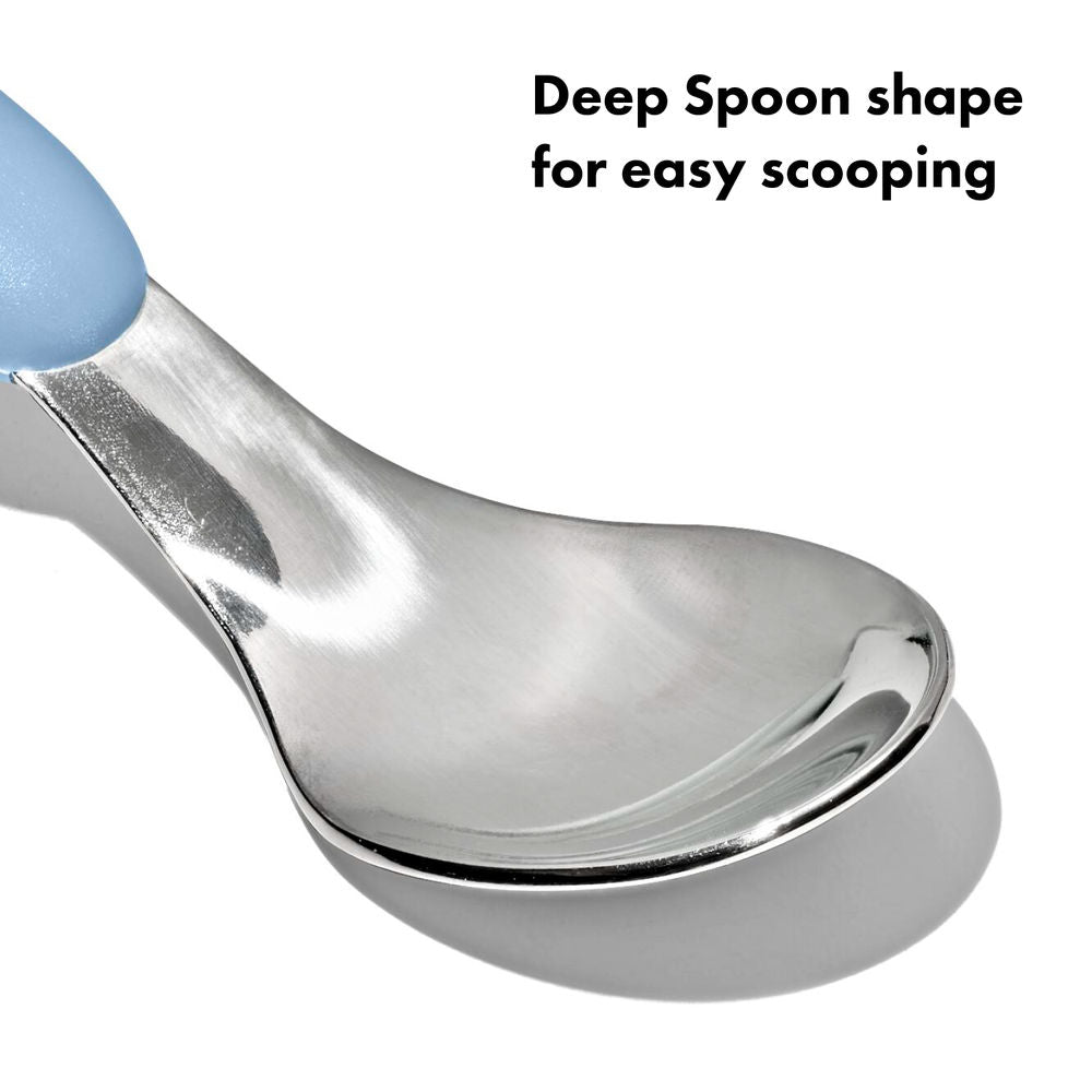 OXO Tot On-the-Go Fork and Spoon Set with Travel Case (7 Designs) - Pupsik Singapore