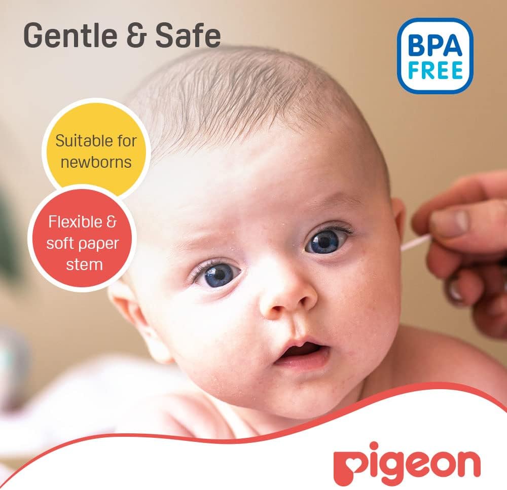 Pigeon Baby Cotton Swabs (200pc) - Paper Stem Regular