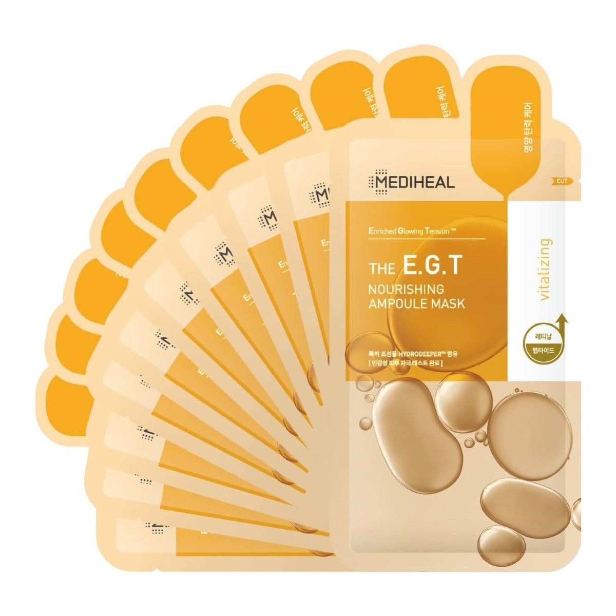 Mediheal THE E.G.T Nourishing Ampoule Mask, Pack of 10 (Exp 11/26)