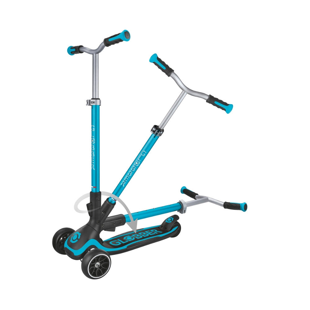 Globber Ultimum (Lights) Height-Adjustable Foldable Scooter (7 Colours) | 5Y+