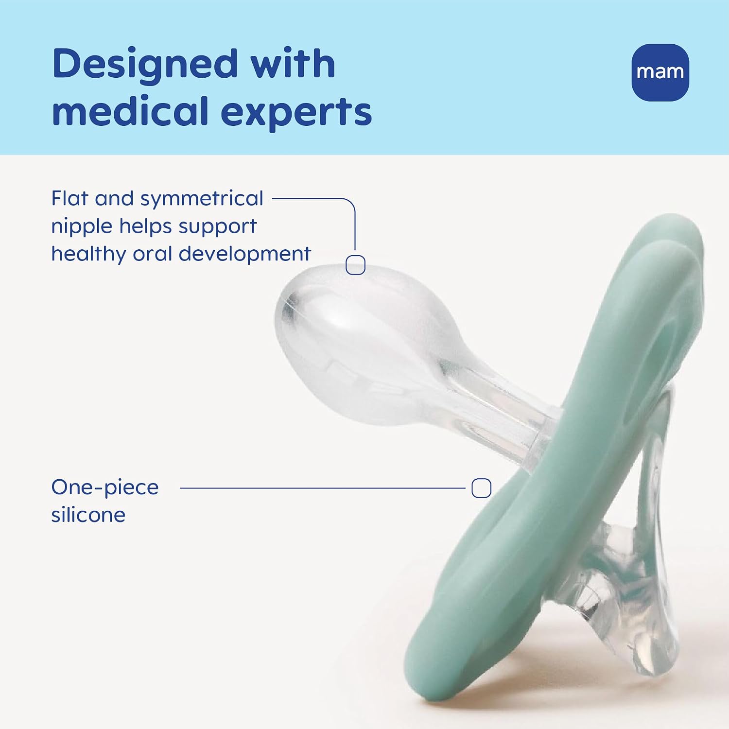 MAM Comfort Pacifier with Case, 1pk, 2 Sizes | 0-3M, 3-12M
