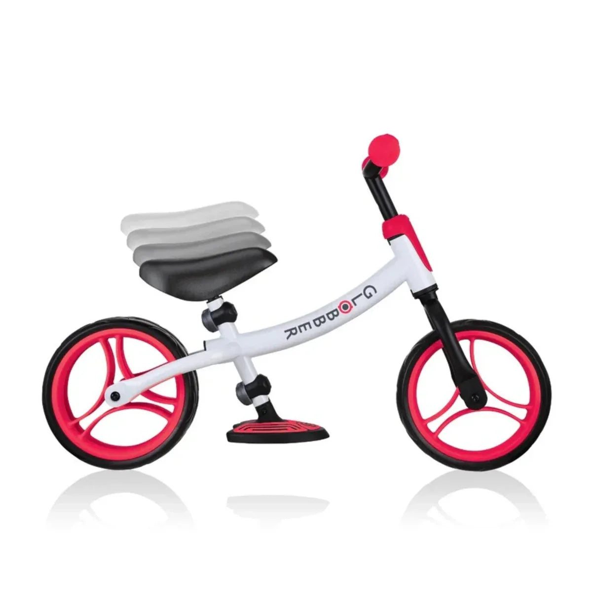 Globber Go Bike Duo Balance Bike - White Red | 2-5Y - Pupsik Singapore