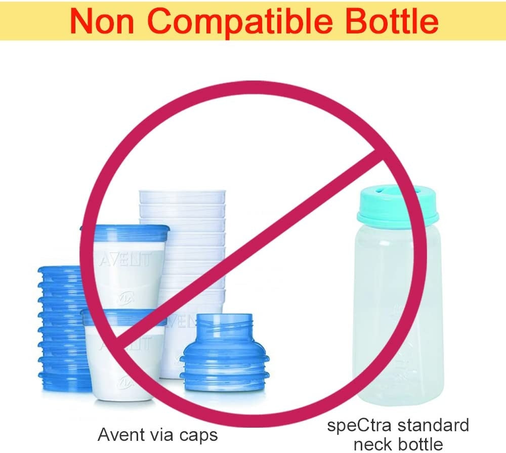 Maymom Narrow to Wide Bottle Thread Changer (Medela Pump to Spectra/Avent Bottles)