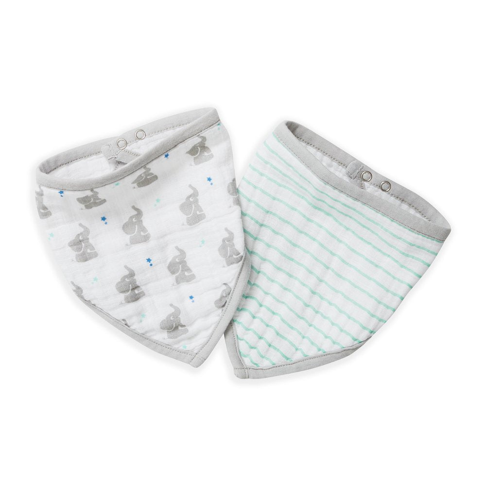 Aden Anais Essentials Cotton Muslin Bandana Bibs, 2pk (5 Designs)