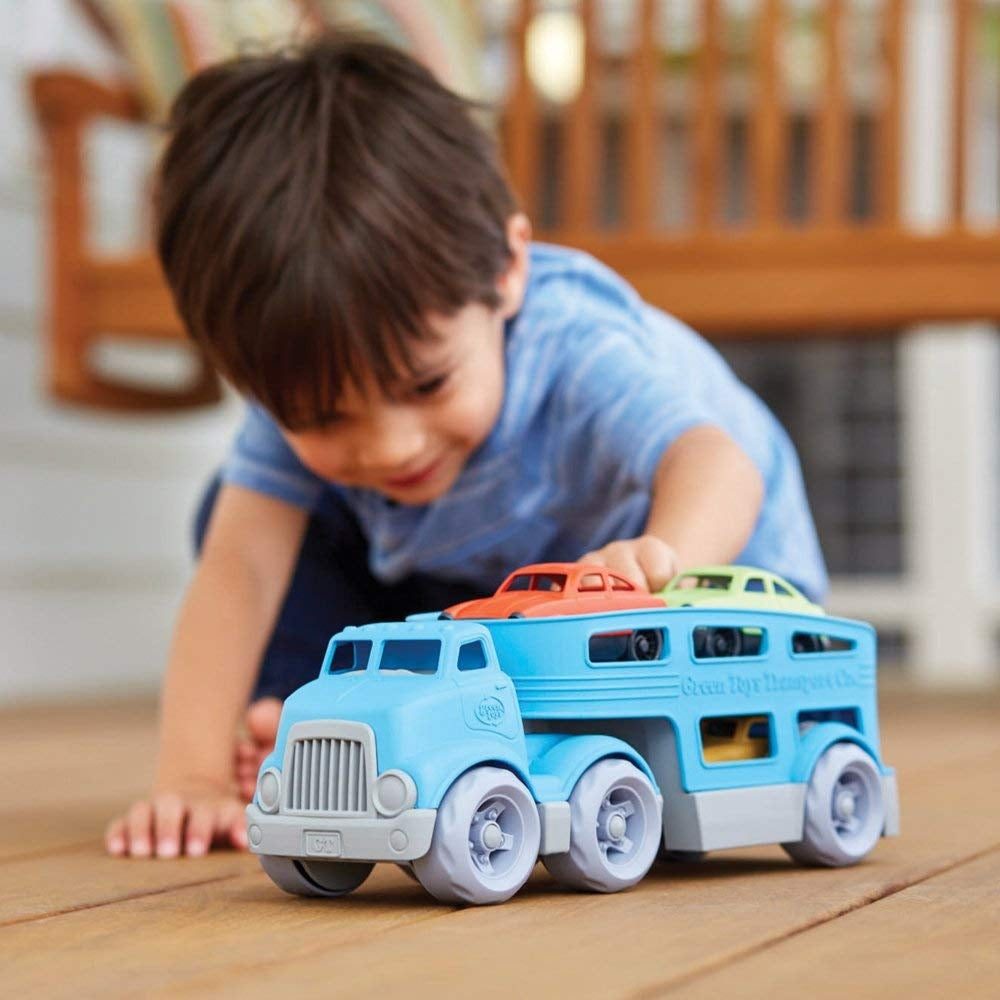 Green Toys Car Carrier Vehicle Set Toy - Blue