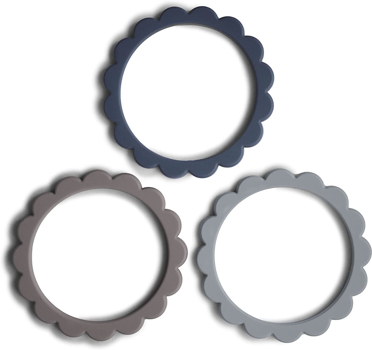 Mushie Flower Teether Bracelet, 3pk (2 Colors) - Pupsik Singapore