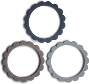 Mushie Flower Teether Bracelet, 3pk (2 Colors) - Pupsik Singapore