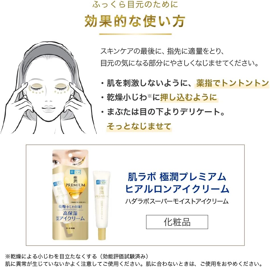 Hada Labo Gokujyun Premium Hyaluronic Eye Cream, 20g - Exp 05/27