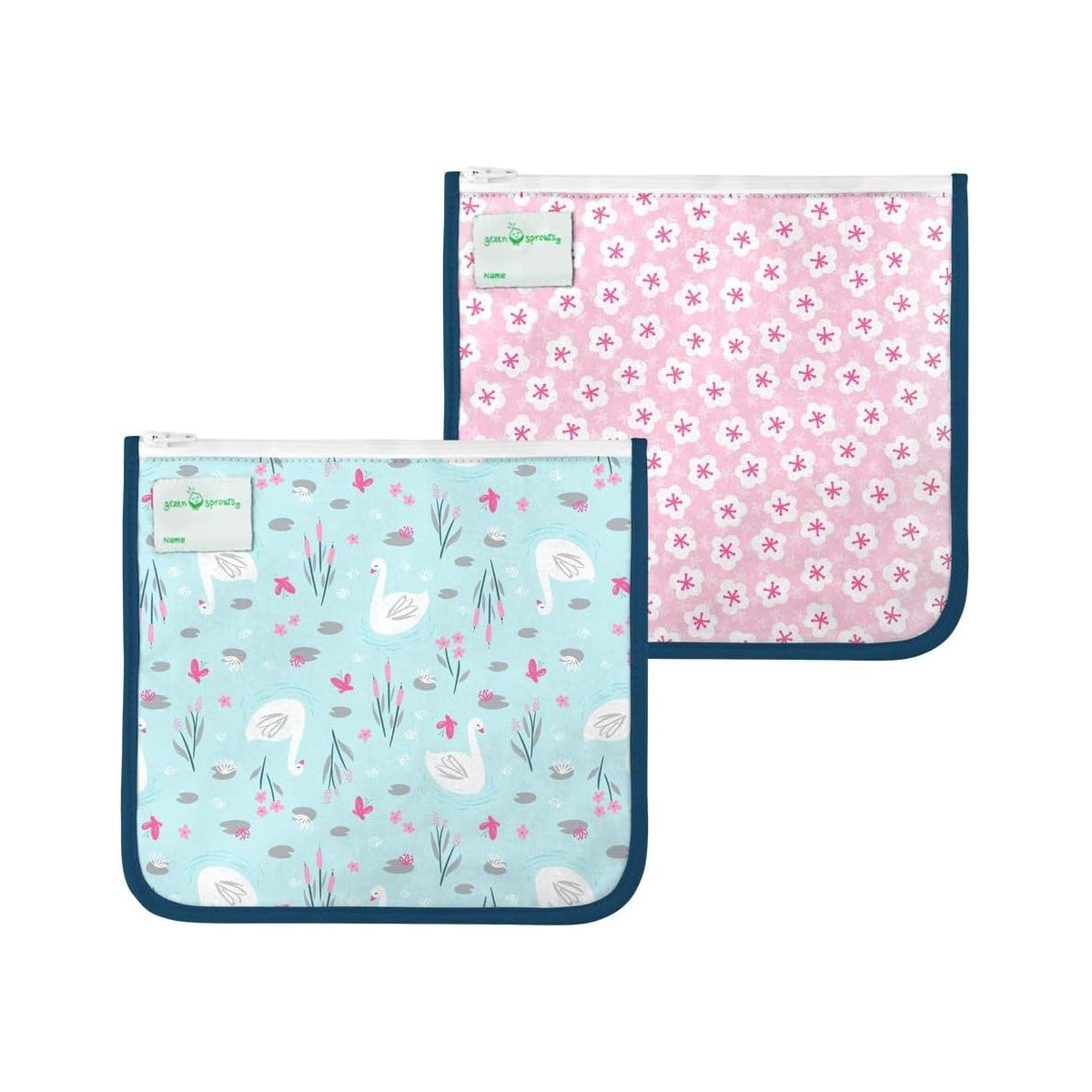 Green Sprouts Reusable Insulated Sandwich Bags, 2pk (6 Designs) - Pupsik Singapore