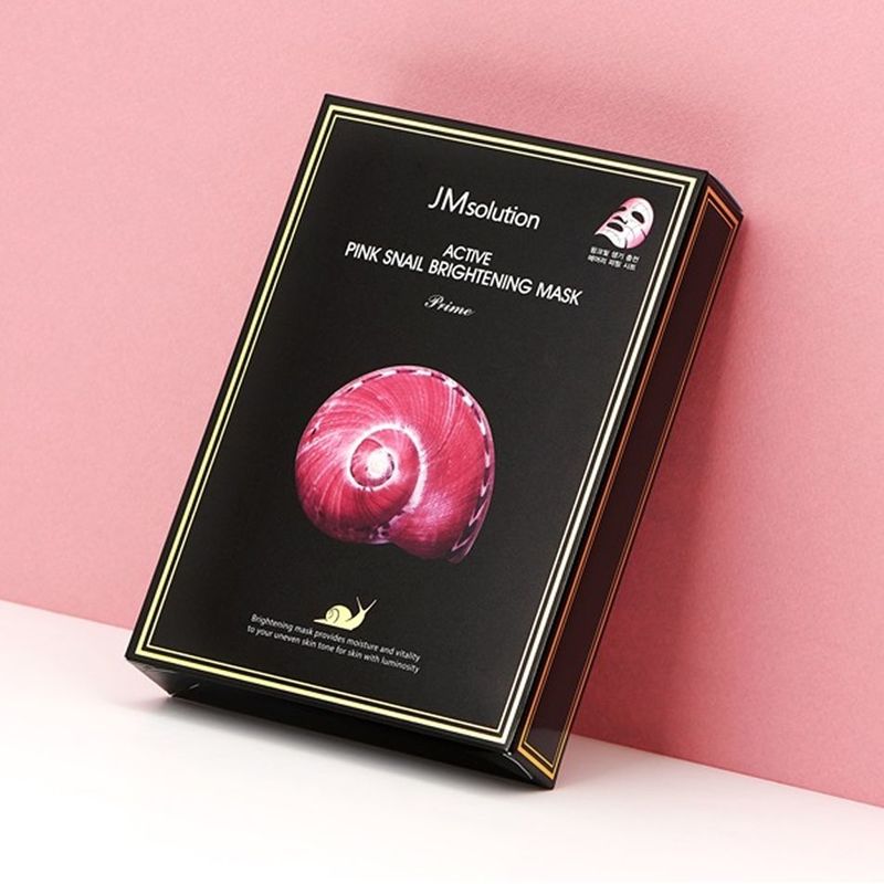 JMsolution Active Pink Snail Brightening Mask, 10pcs (Exp 05/27)