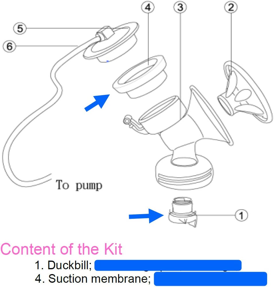 Maymom Replacement Duckbill and Suction Membrane for Philips Avent Comfort Breast Pump