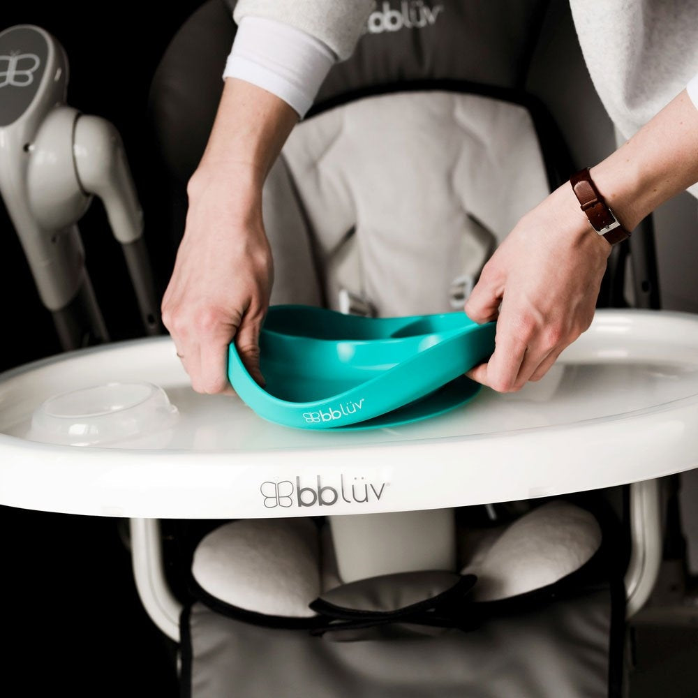 bbluv Miam Silicone Plate & Spoon Set - Aqua