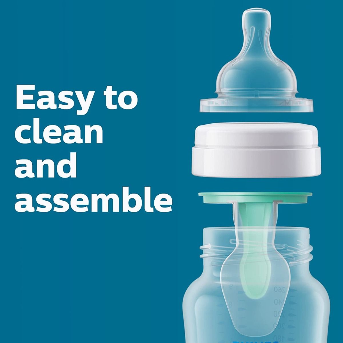 Philips Avent Anti-Colic Milk Baby Bottle with AirFree Vent, 9oz (3pk)