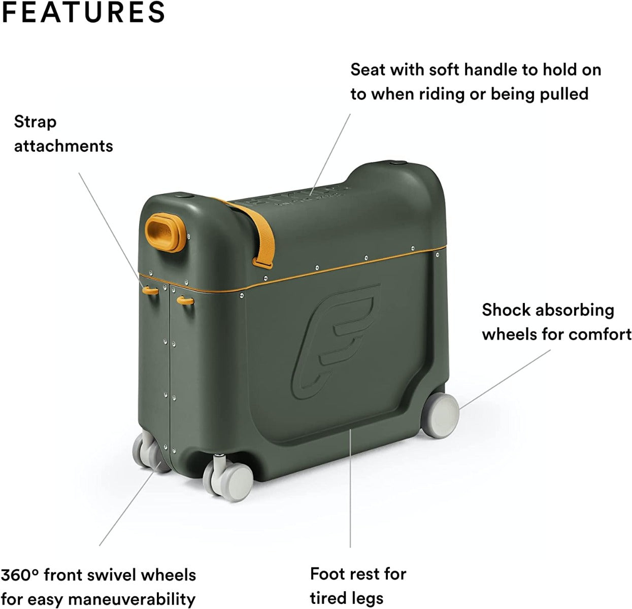 JetKids by Stokke Bed Box Airplane Ride/Carry/Sleep-On Suitcase V3 (4 Colours) - Pupsik Singapore