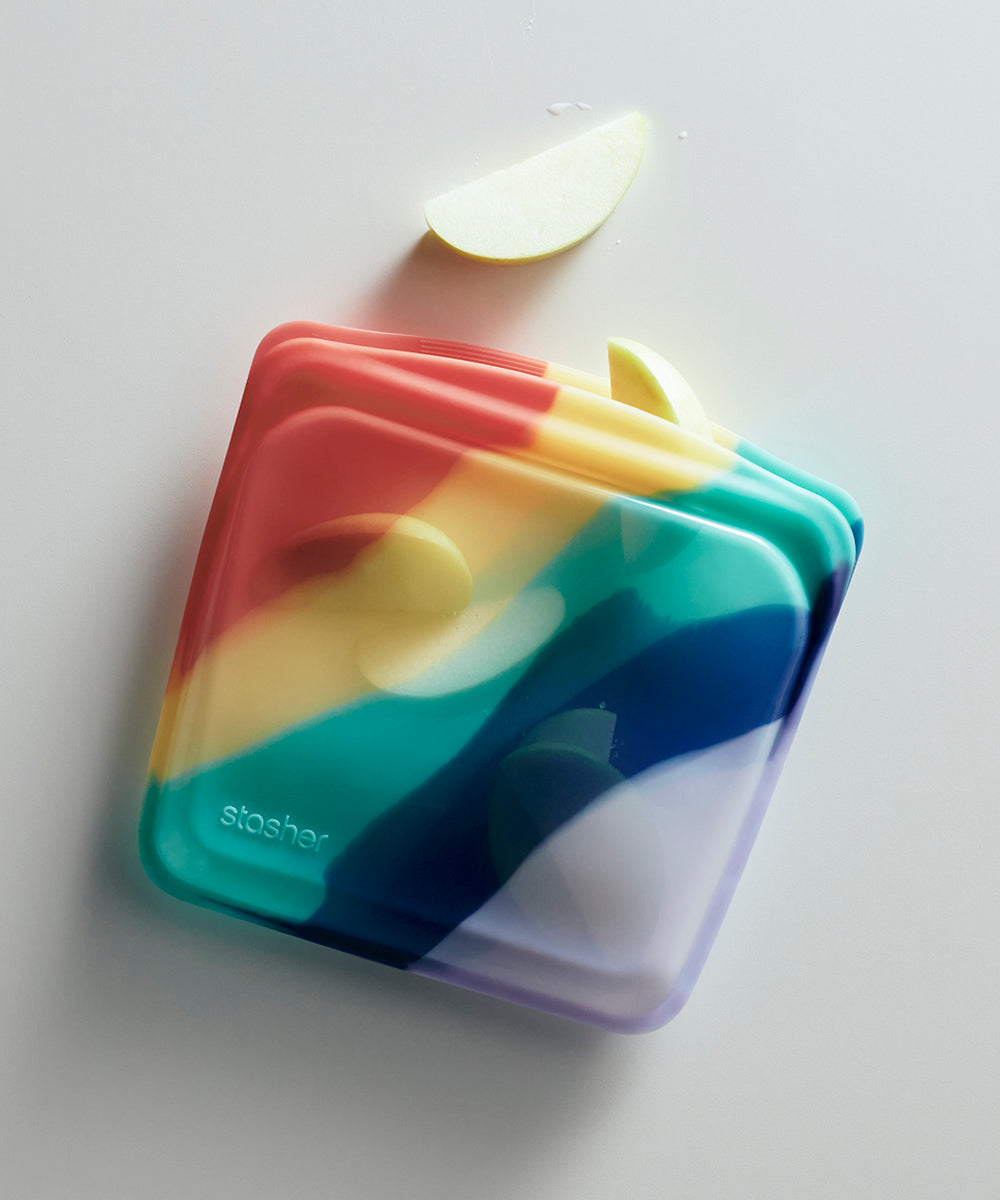 Stasher Reusable Silicone Sandwich Bag, 28 fl oz (17 Designs) - Pupsik Singapore