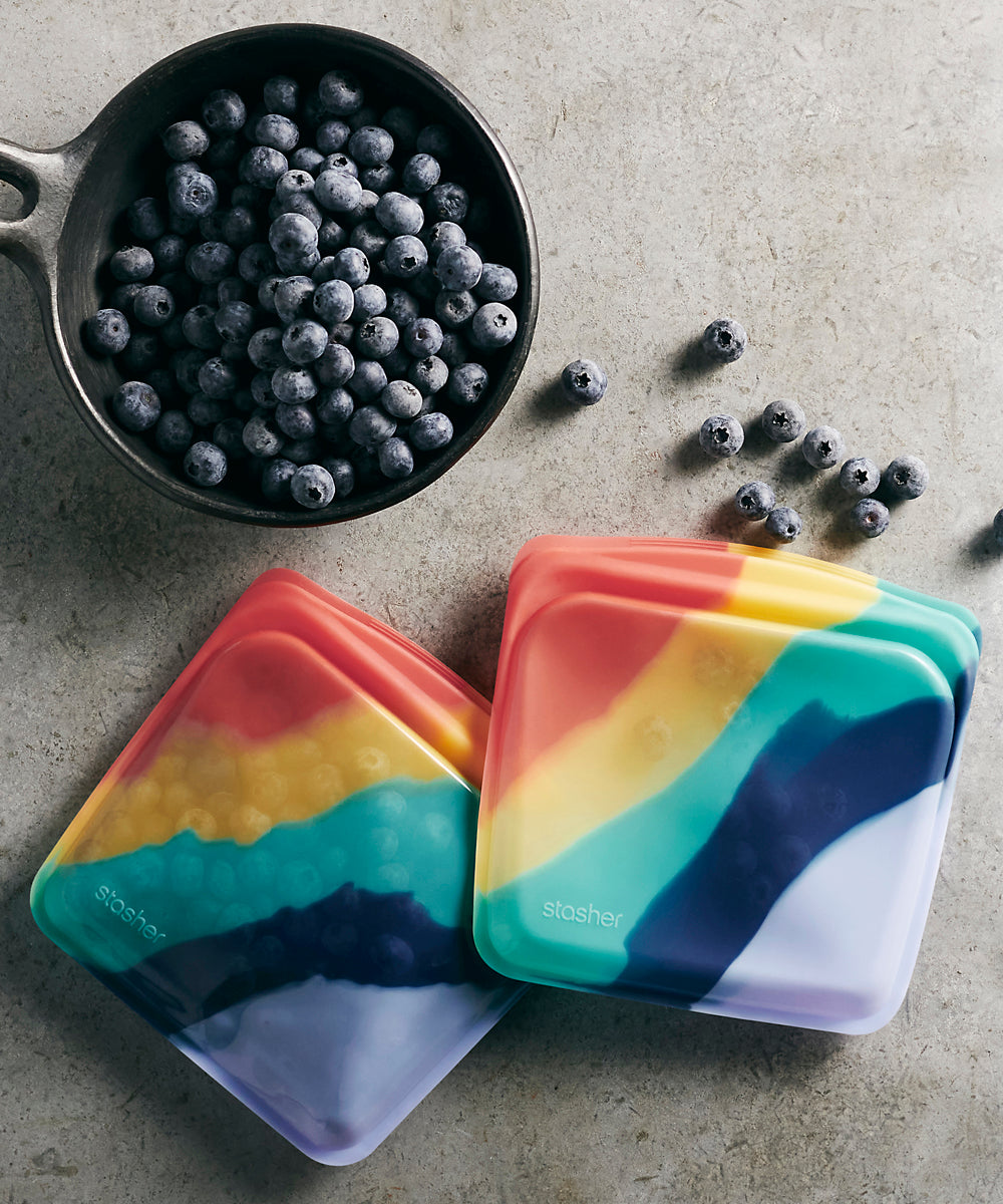 Stasher Reusable Silicone Sandwich Bag, 28 fl oz (17 Designs) - Pupsik Singapore