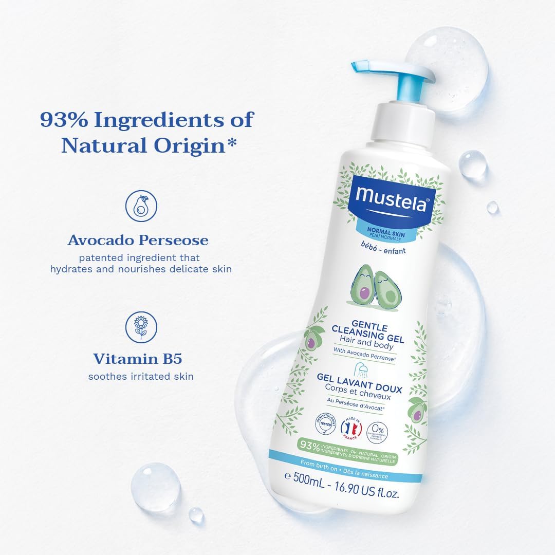 Mustela Gentle Cleansing Gel for Hair & Body (2 Sizdes) Dermo Cleansing Gel