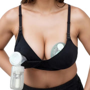 Simple Wishes SuperMom Nursing and Hands Free Pumping Bra, Black - 34D