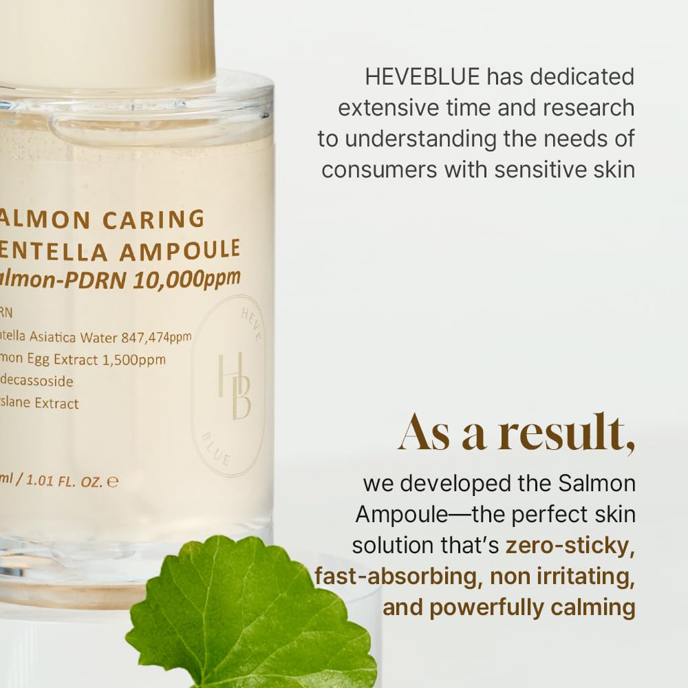 HEVEBLUE Salmon Caring Centella Ampoule, 30ml (Exp 05/28)
