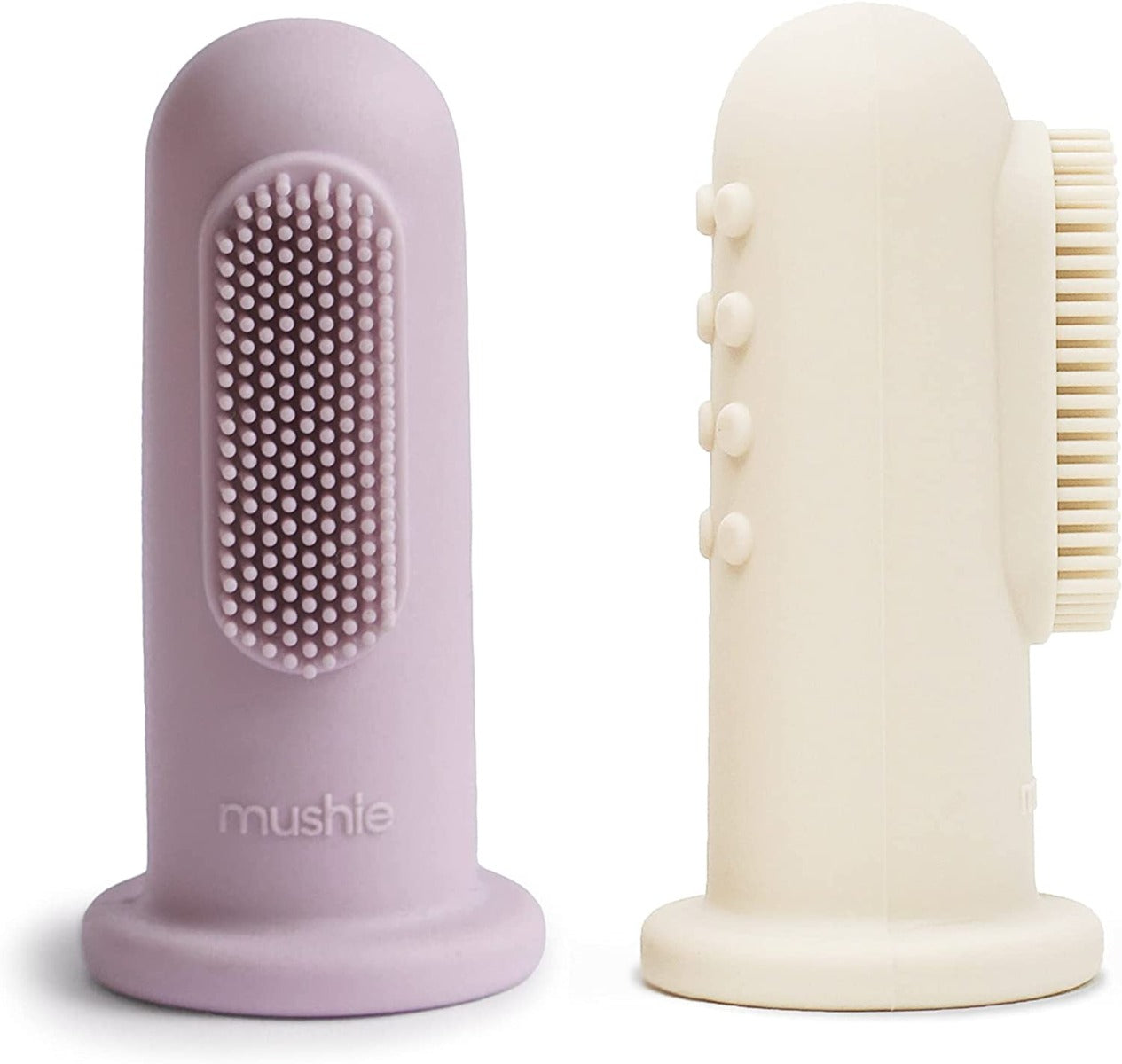 Mushie Silicone Finger Baby Toothbrush (2pk) (6 Colours)