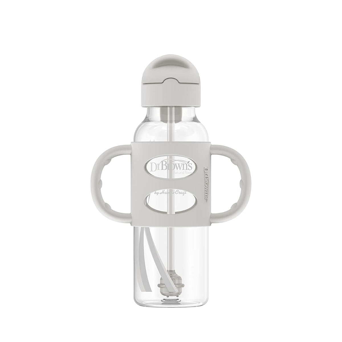 Dr. Brown's Milestones Sippy Straw Bottles w/ Silicone Handles, 250ml (4 Colours)