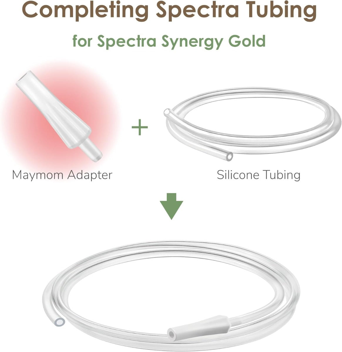 Maymom Tubing Adapters for Spectra Synergy Gold Dual and S1 Pro to Adapt to Spectra S1 and S2 Pump Kit