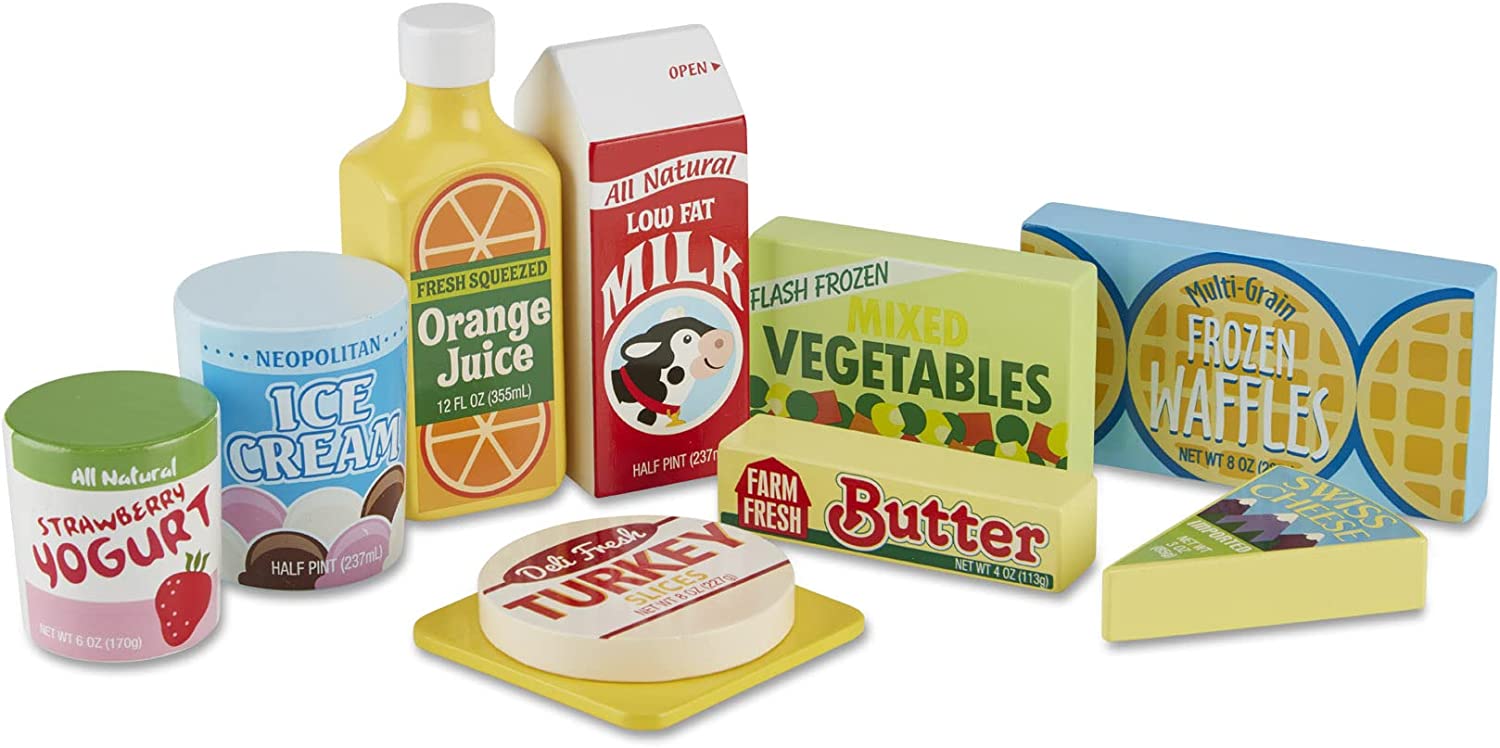 Melissa & Doug Fridge Food Wooden Play Food Set