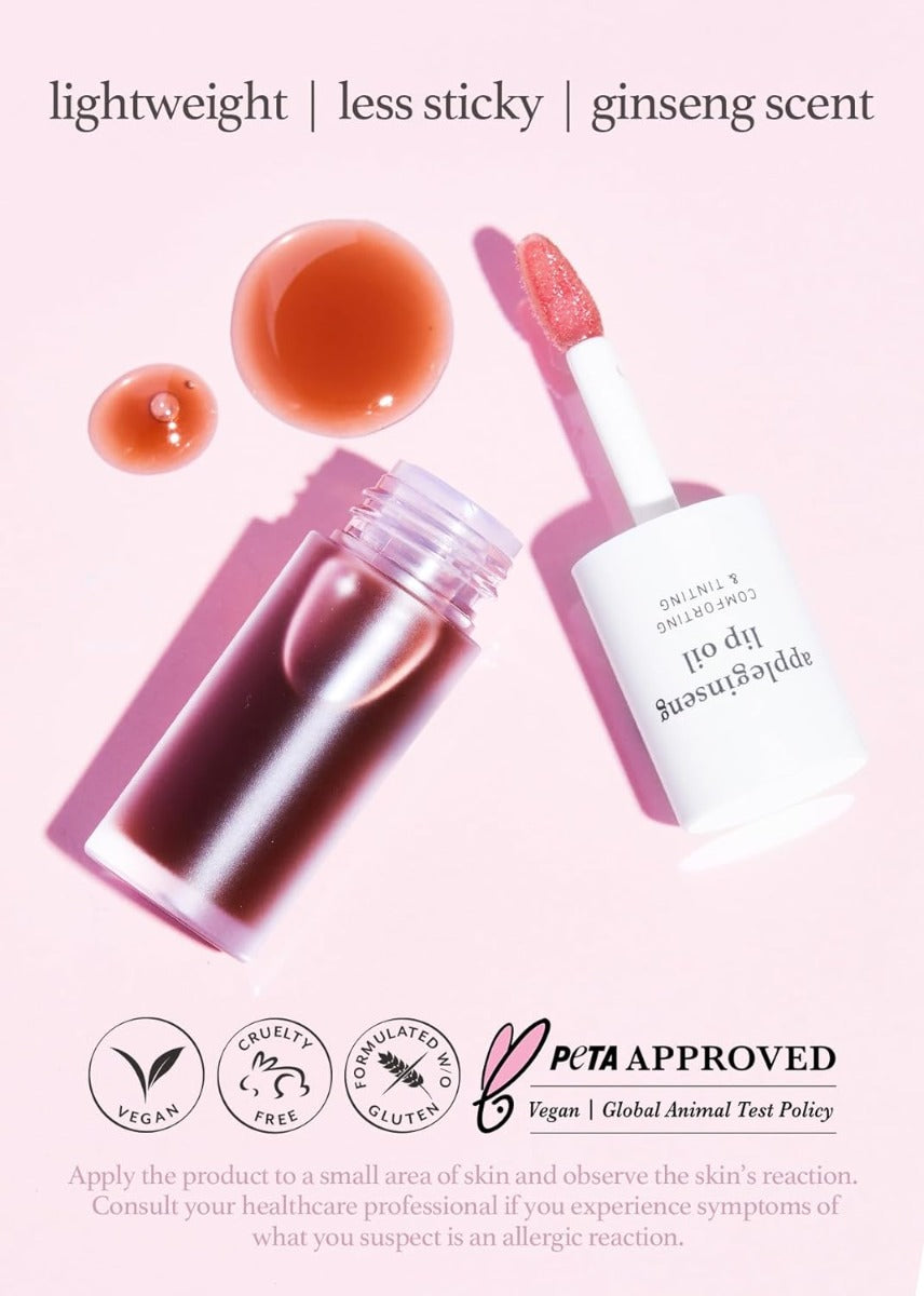 nooni Apple Lip Oil, 0.12 fl oz (10 Types) - Pupsik Singapore