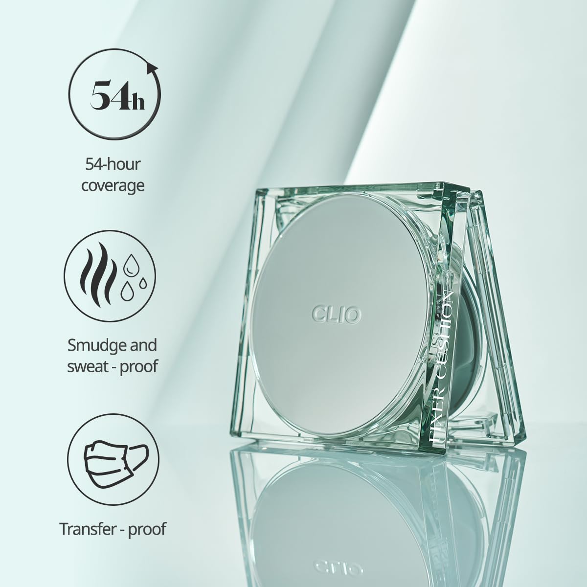 CLIO Kill Cover Skin Fixer Cushion + Refill Set - SPF50+ PA+++, 15g + 15g (5 Shades)