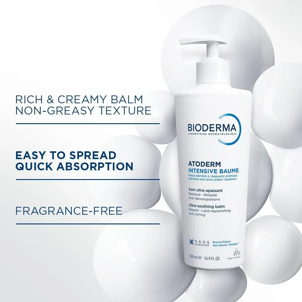 Bioderma Atoderm Intensive Baume Ultra-Soothing Balm, 500ml (Exp 02/28) - Pupsik Singapore