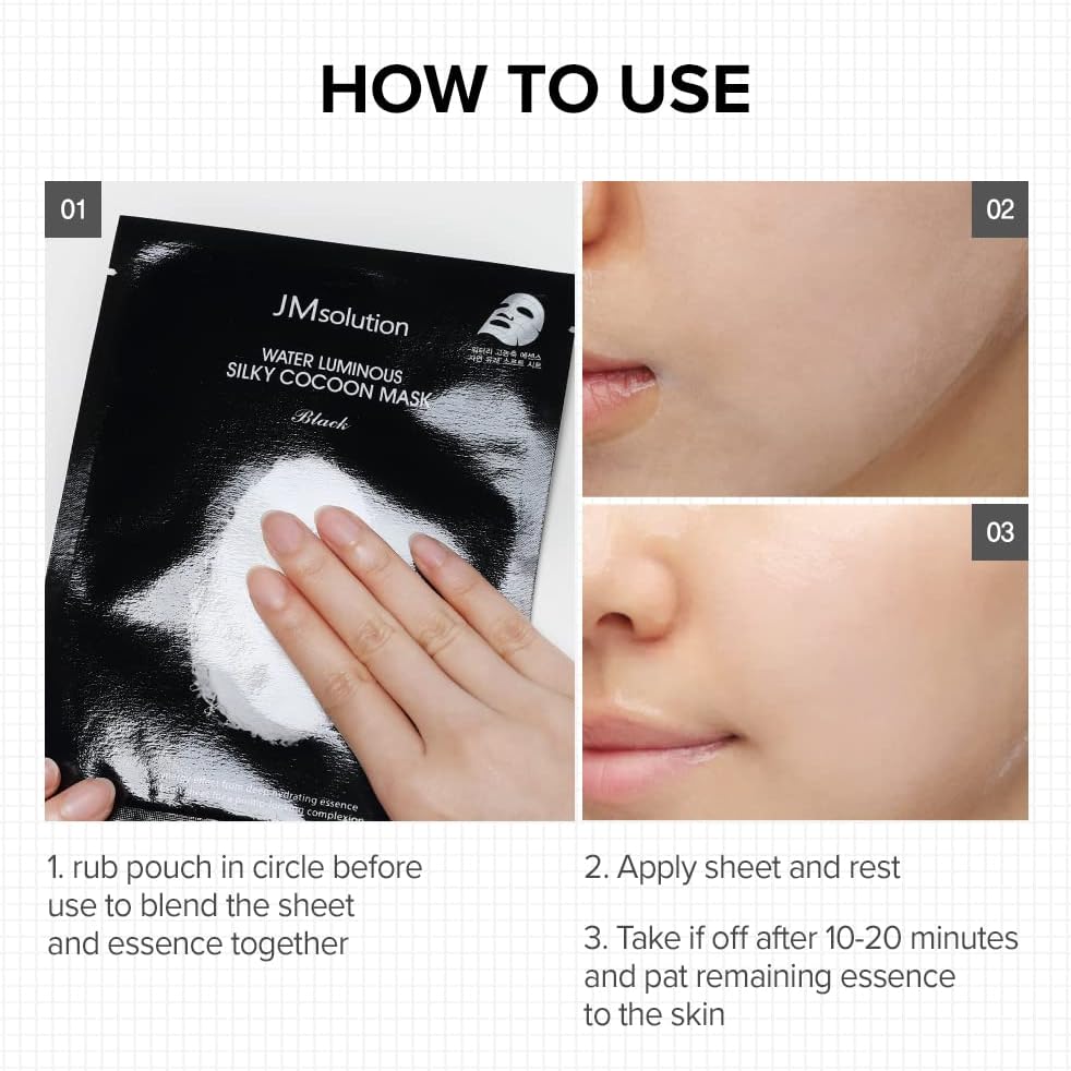 JMsolution Water Luminous Silky Cocoon Mask, 10pcs (Exp 07/27)