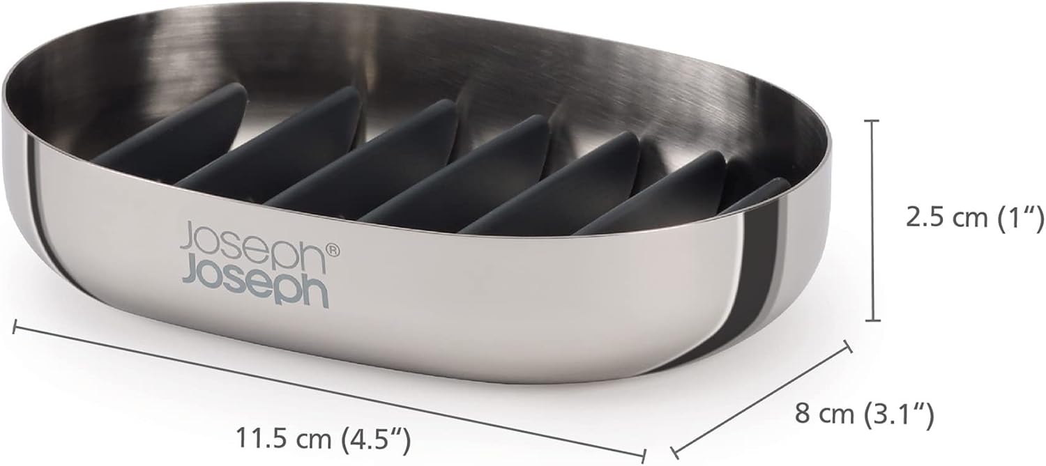 Joseph Joseph EasyStore Luxe Stainless Steel Soap Dish