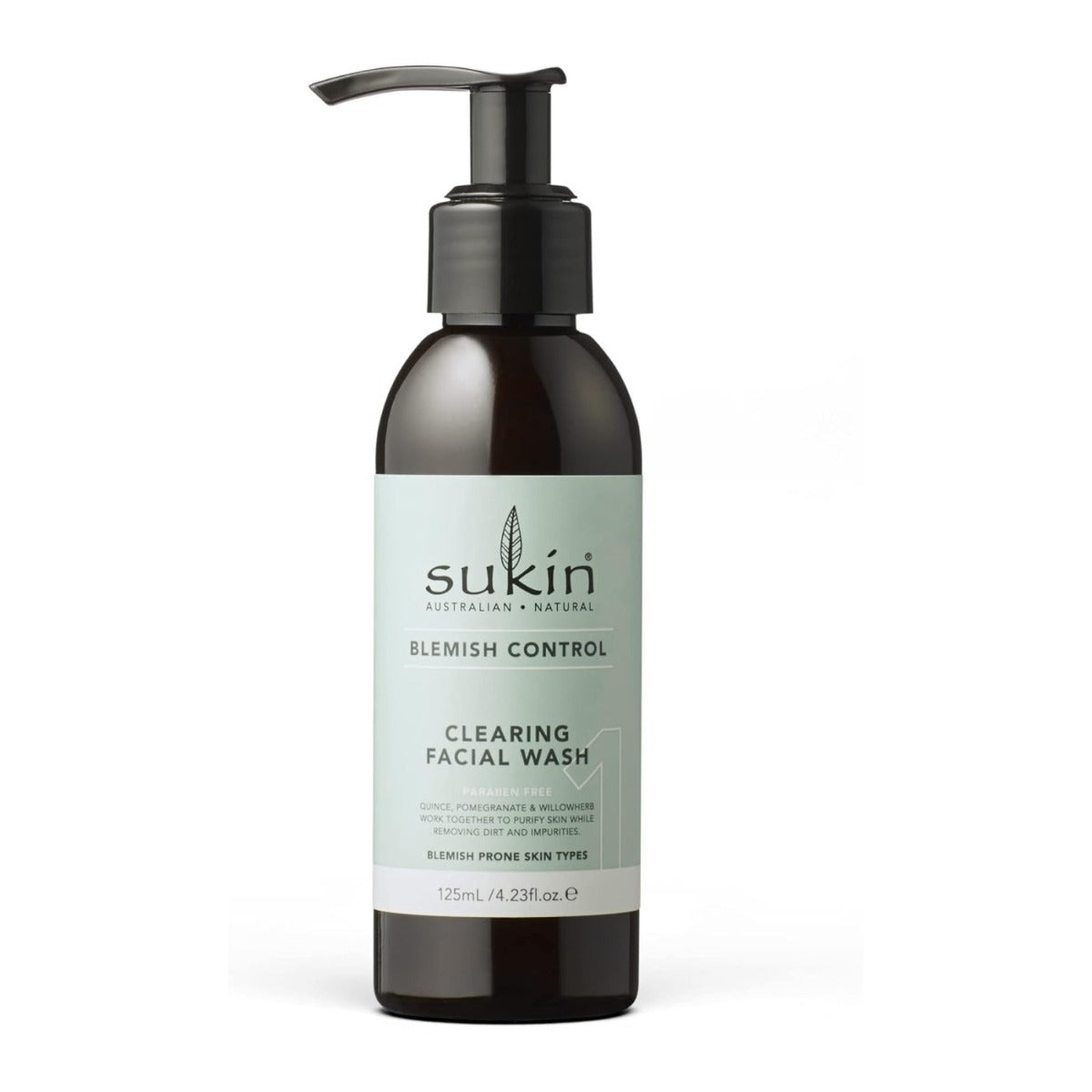 Sukin Clearing Blemish Control Facial Wash, 125ml