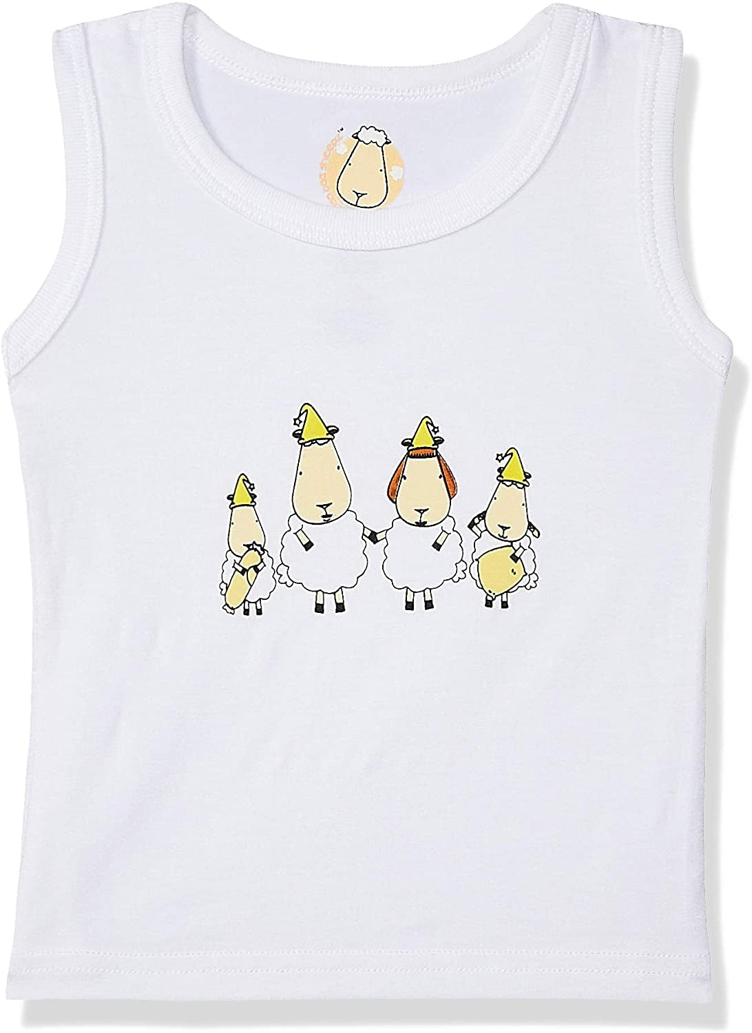 Baa Baa Sheepz Sleeveless Shirt - Sheep Family White