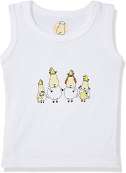 Baa Baa Sheepz Sleeveless Shirt - Sheep Family White